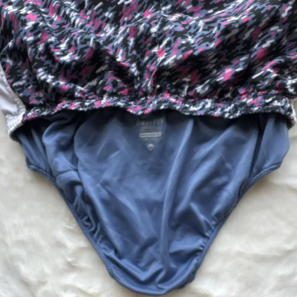Nike Dri-FIT Women’s Running Shorts XS Abstract Black Pink Gray White Lined